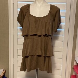 Annabelle Brown Layered Blouse